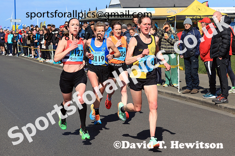 Senior womens Northern 6 Stage Road Relay, 2025 Northern 12 and 6 Stage Road Relays and Junior 5k, Redcar. Photo: David T. Hewitson/Sports for All Pics